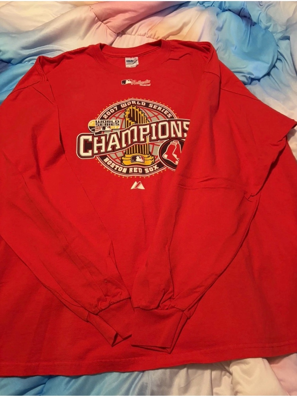 Gildan Red Ultra Boston Red Sox Long Sleeve